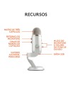 میکروفون یو اس بی Yeti پادکست و خازنی پایه قابل تنظیم مدل 988-000103